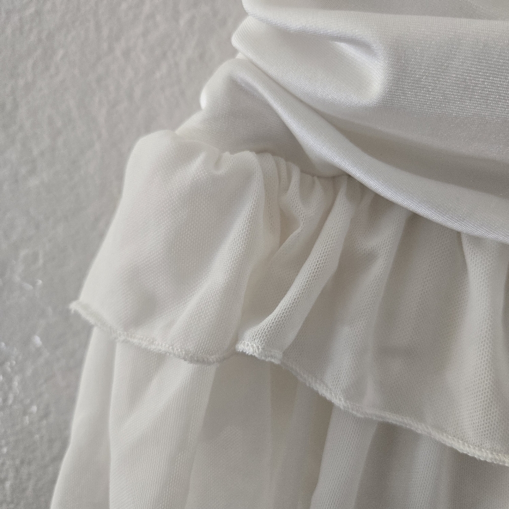SHEIN White Ruffled Mini Skirt - Picture 2 of 8